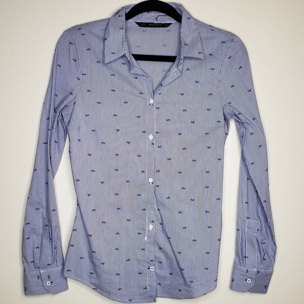 Zara Basic| Bicycle Pattern Button Down - image 1